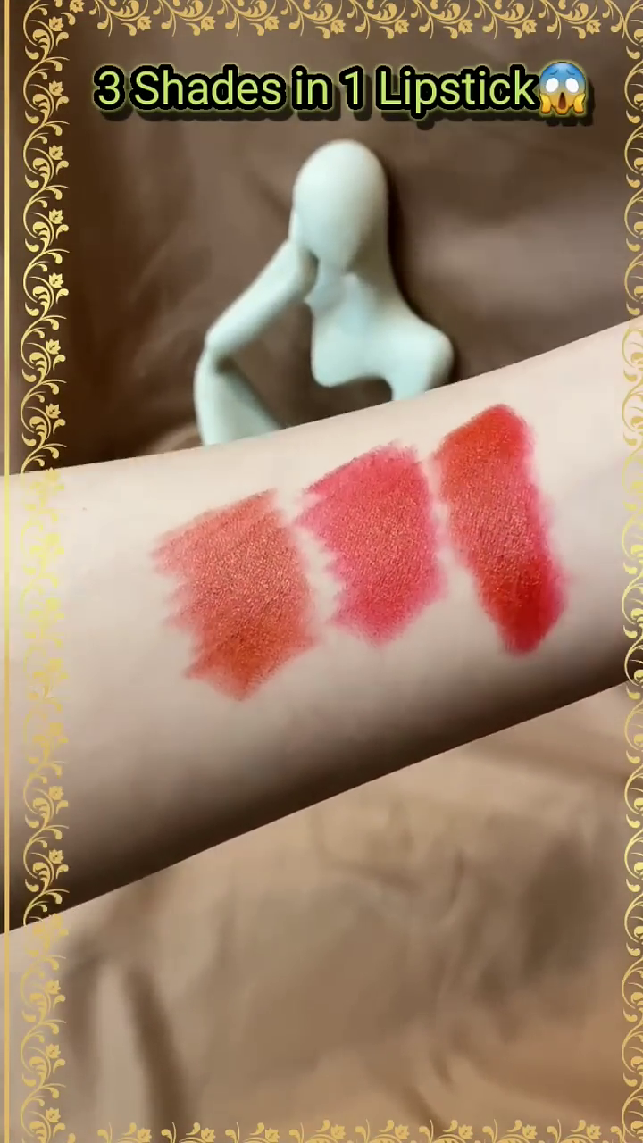 3 Shades in 1 Lipstick – A Stunning Blend of Colors for Every Mood