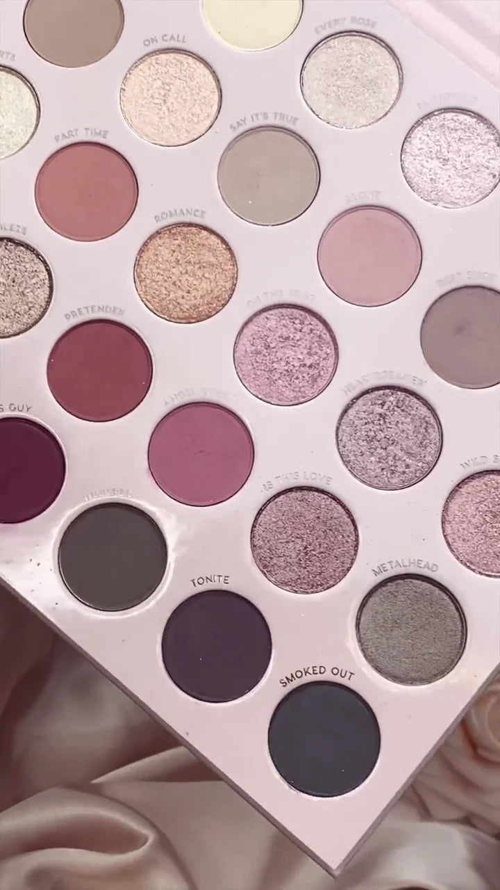 ColourPop Smoke ’N Roses 30-Pan Mega Eyeshadow Palette – Cool Neutrals, Mauves, Smoky Tones & Shimmers for Day to Night Glam