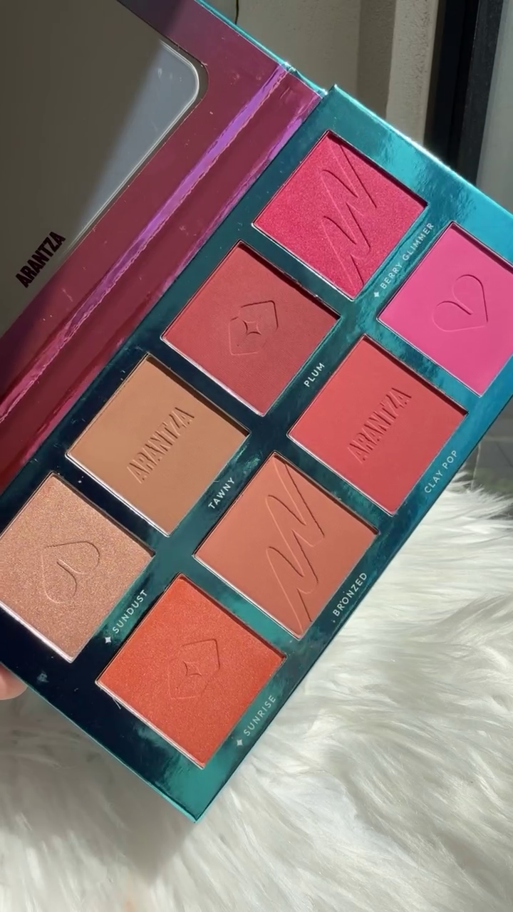 Vibrant 8-Shade Face Palette – Blush, Bronzer & Highlighter Collection with Matte & Shimmer Finishes for Radiant, Multi-Dimensional Looks