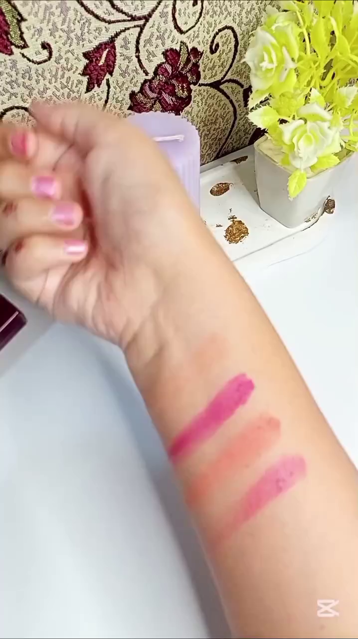 4-Color Blush Palette – Nude, Pink, Peach & Rose with Dual Brushes