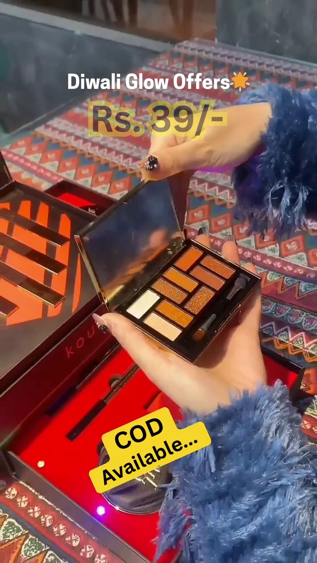 Premium Makeup Brush Set with Heart-Shaped Lipstick Case – Perfect Gift for Diwali Glow Offers