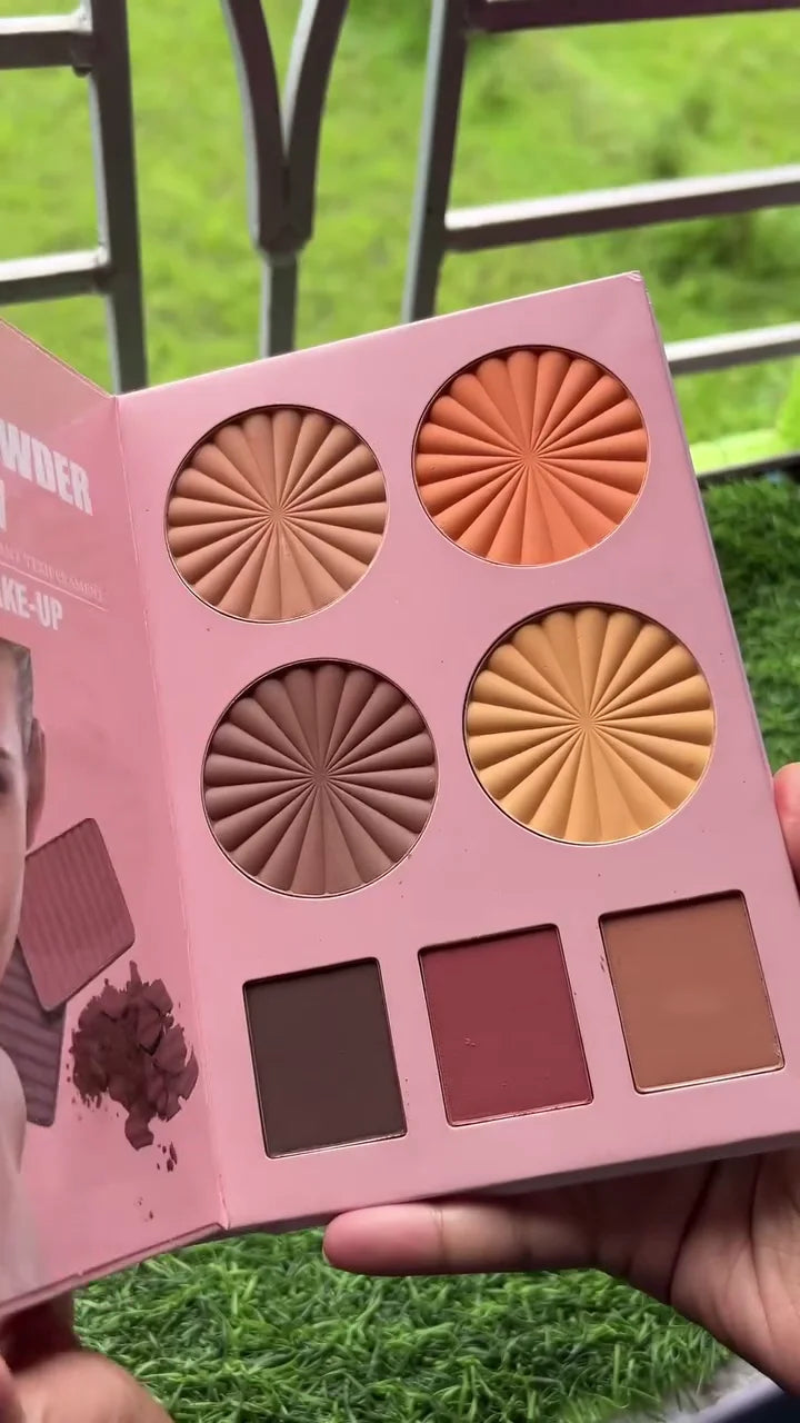 All-in-One Makeup Palette Book – Complete Face & Eye Makeup Kit with Multiple Shades
