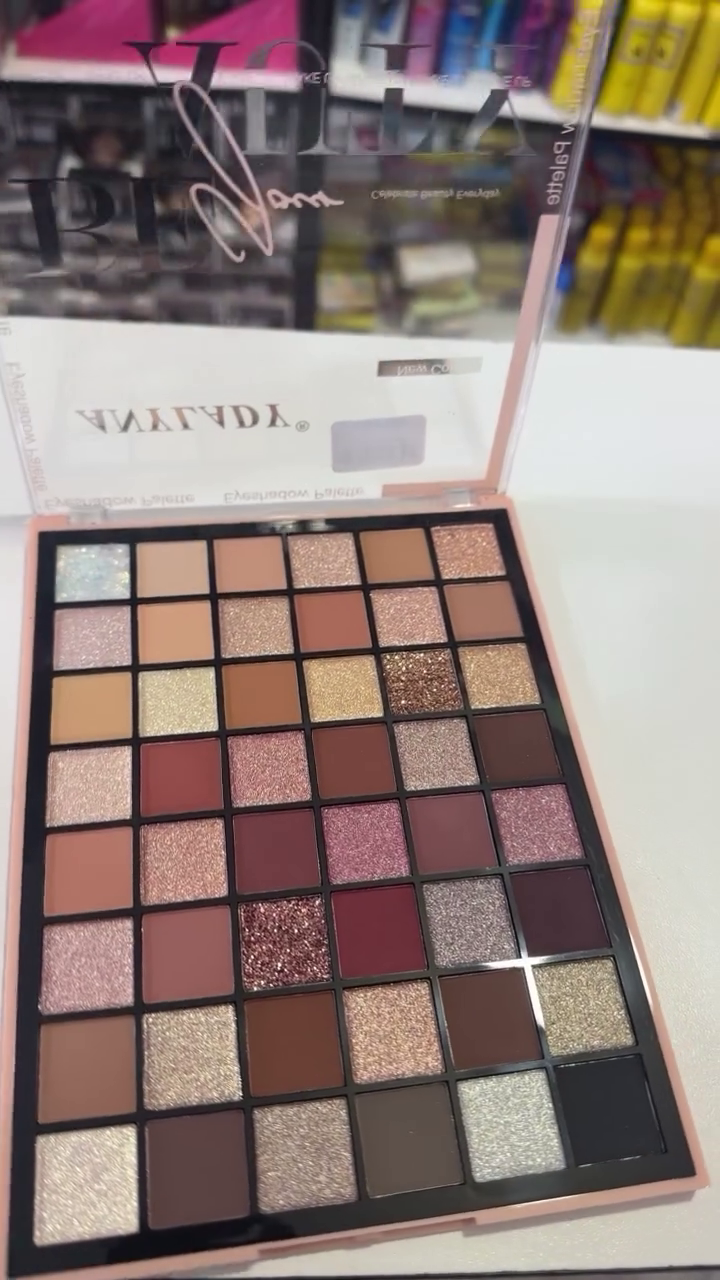 40-Color Shimmer and Matte Eyeshadow Palette – Gorgeous Warm, Pink, and Burgundy Shades with Glitter and Metallic Finishes for Bold, Glamorous Looks