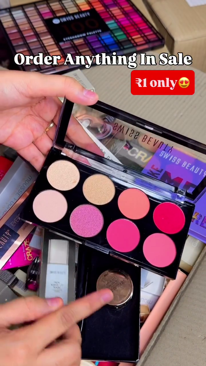 8-Color Professional Blush & Highlighter Palette – Multi-Shade Kit with Matte & Shimmer Finishes – Long-Lasting, Highly Pigmented & Blendable for Natural to Bold Makeup Looks