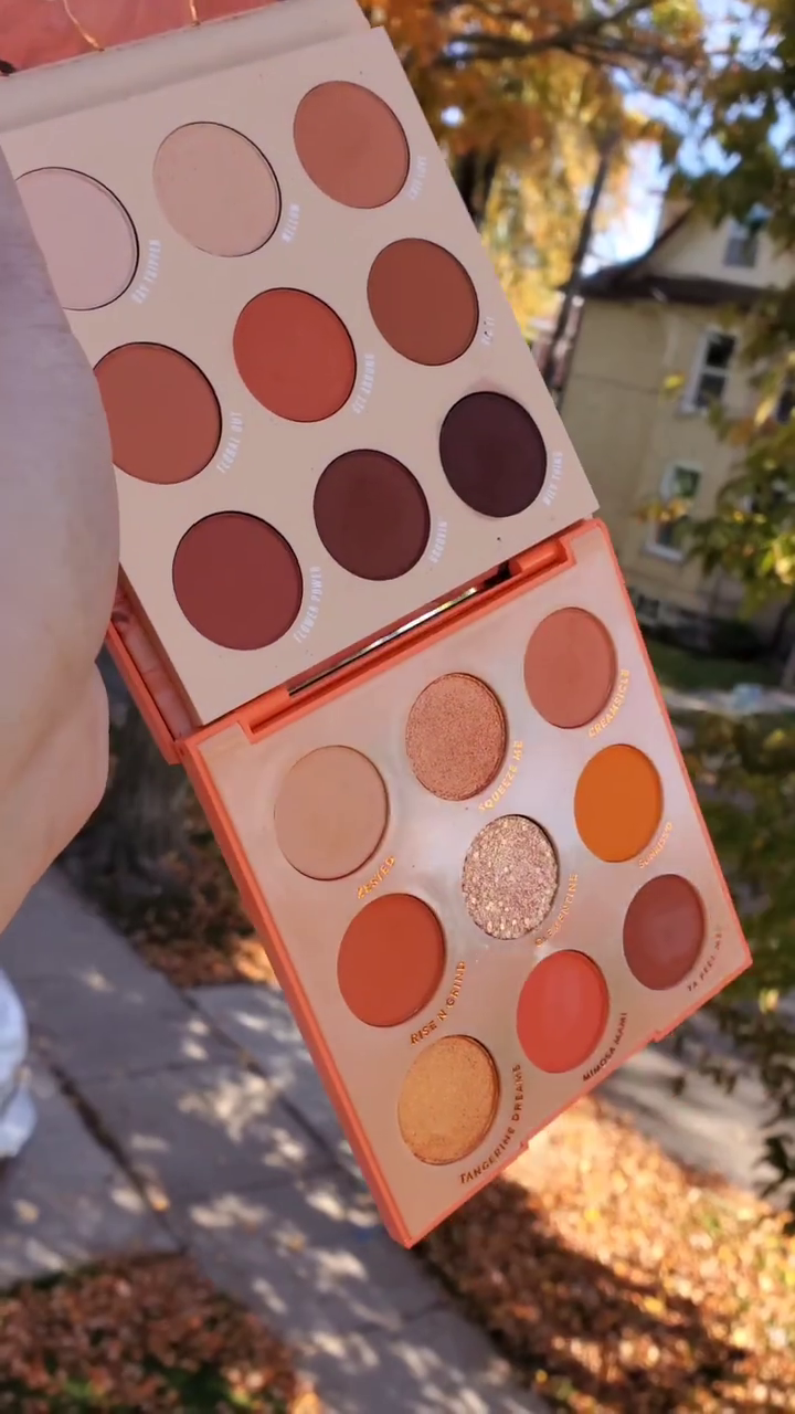 18-Color Warm Neutral Orange Brown Peach Matte and Shimmer Eyeshadow Palette with Highly Pigmented Shades for Everyday Natural Glam Smokey and Bold Eye Makeup Looks