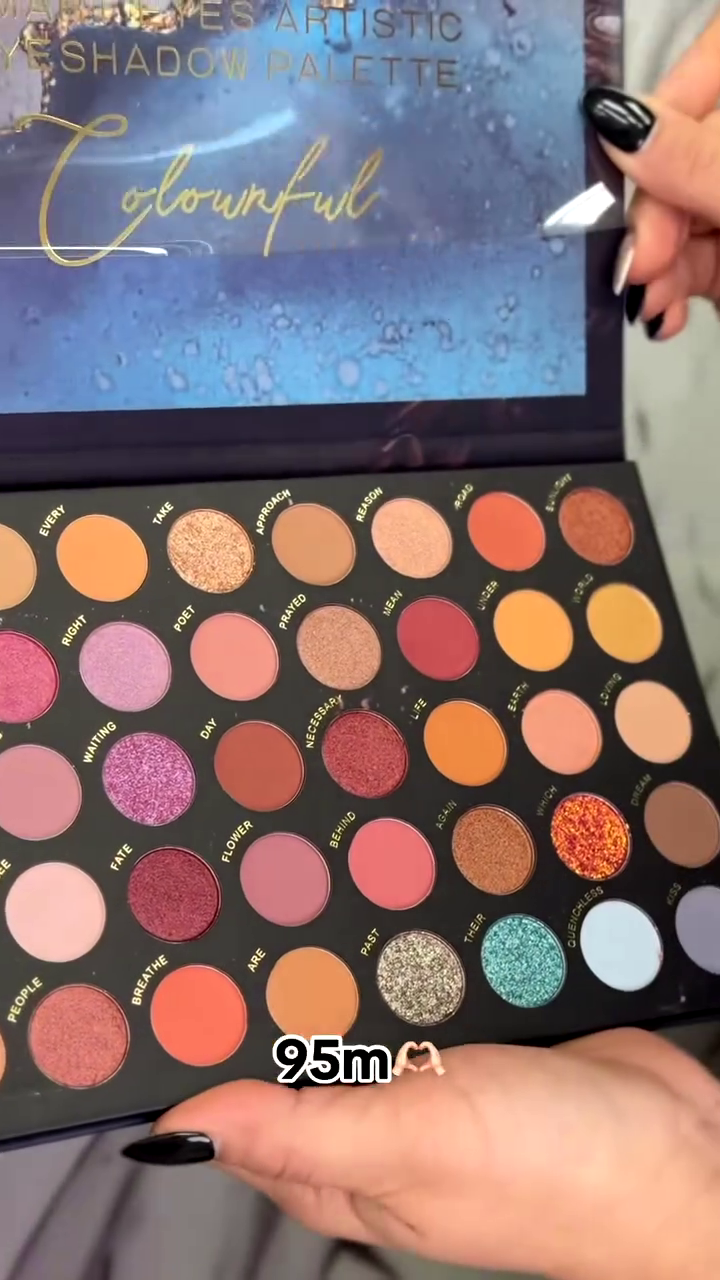 Colorful Artistic Eyeshadow Palette with 35 Vibrant Shades for a Bold and Creative Makeup Loo