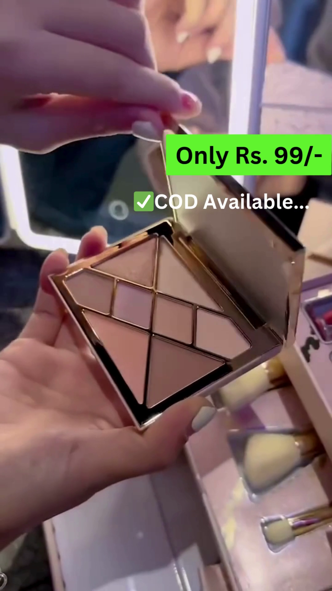 Luxury All-in-One Makeup Gift Set with Mirror, Lipsticks, Brushes & Multi-Layer Storage Box – Perfect Cosmetic Kit for Women & Girls