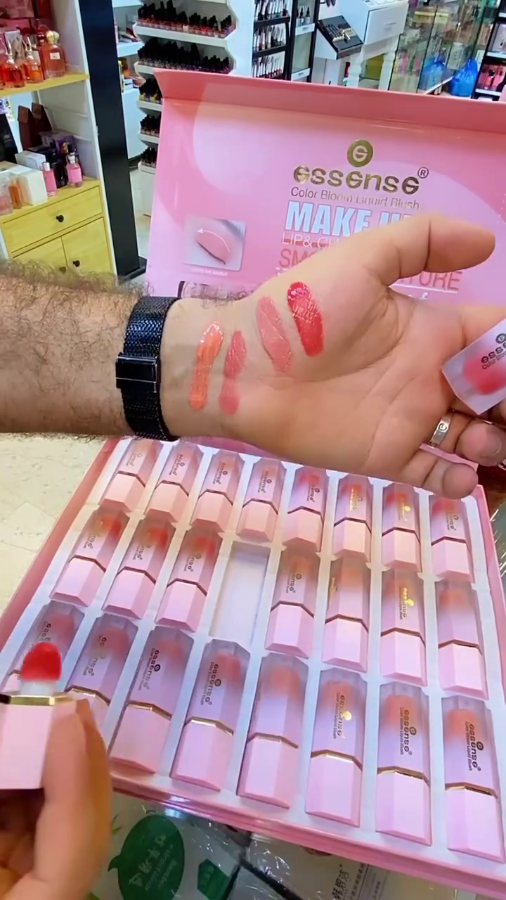 Essence Color Blush Liquid Blush Sticks in a Soft Pink Packaging, Featuring a Range of Shades for a Natural, Flushed Look, Perfect for Building Customizable Cheek Color.