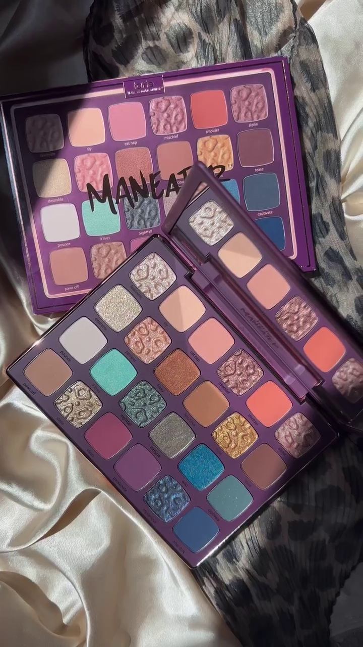 Tarte Maneater After Dark Eyeshadow Palette – 24 Highly Pigmented Warm, Cool & Bold Shades with Matte, Shimmer & Metallic Finishes