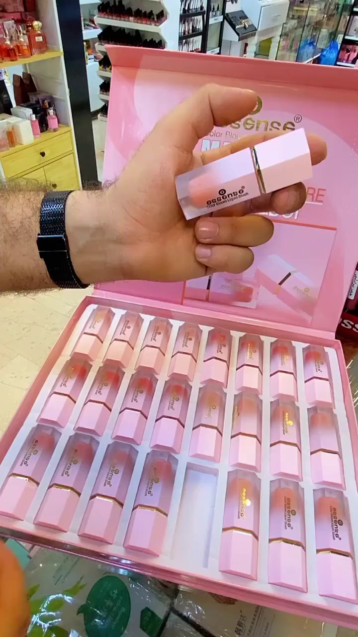 Essence Color Blush Liquid Blush Sticks in a Soft Pink Packaging, Featuring a Range of Shades for a Natural, Flushed Look, Perfect for Building Customizable Cheek Color.