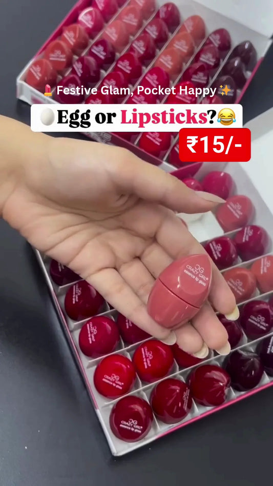 Egg Shaped Lipstick Set with Rich Pigmented Shades Long Lasting Affordable Lip Colors