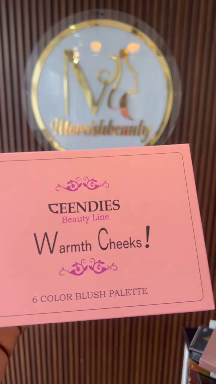 Ceendies Beauty Line Warmth Cheeks Blush Palette – 6 Rich Shades of Pink, Red, Orange, and Brown for a Flawless Natural Glow