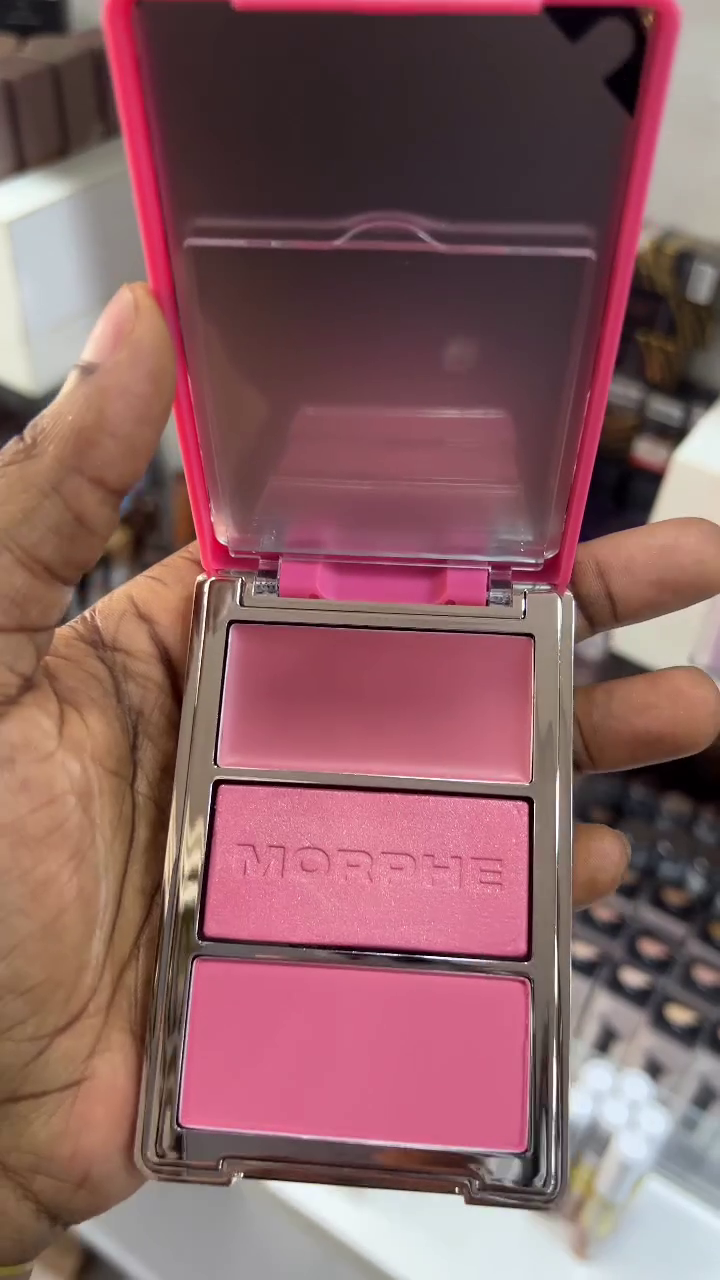 Morphe Blush and Lip Tint Duo – Compact Palette with Shimmery Pink Blush and Rich Pink Lip Color for a Radiant, On-the-Go Look
