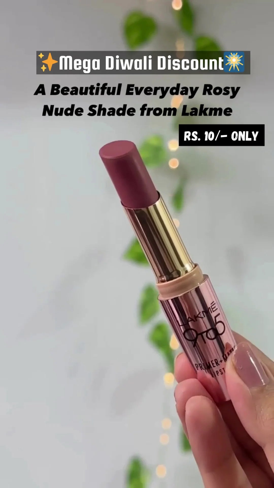 Beautiful Everyday Rosy Nude Shade Lipstick – Smooth Matte Finish, Perfect for Daily Wear and Festive Occasions