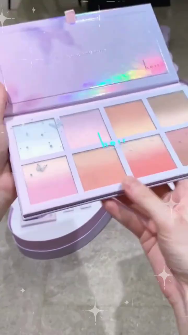Butterfly-Shaped Luxury Makeup Gift Box with Dual-Layer Design, Featuring Two Glitter Liquid Eyeshadows and Elegant Pastel Packaging – Perfect for Gifting and Glam Looks
