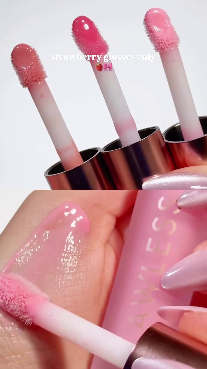 Lawless Strawberry Gloss Collection – A Set of Three Beautifully Sheer and Hydrating Lip Glosses with a Sweet Strawberry Essence