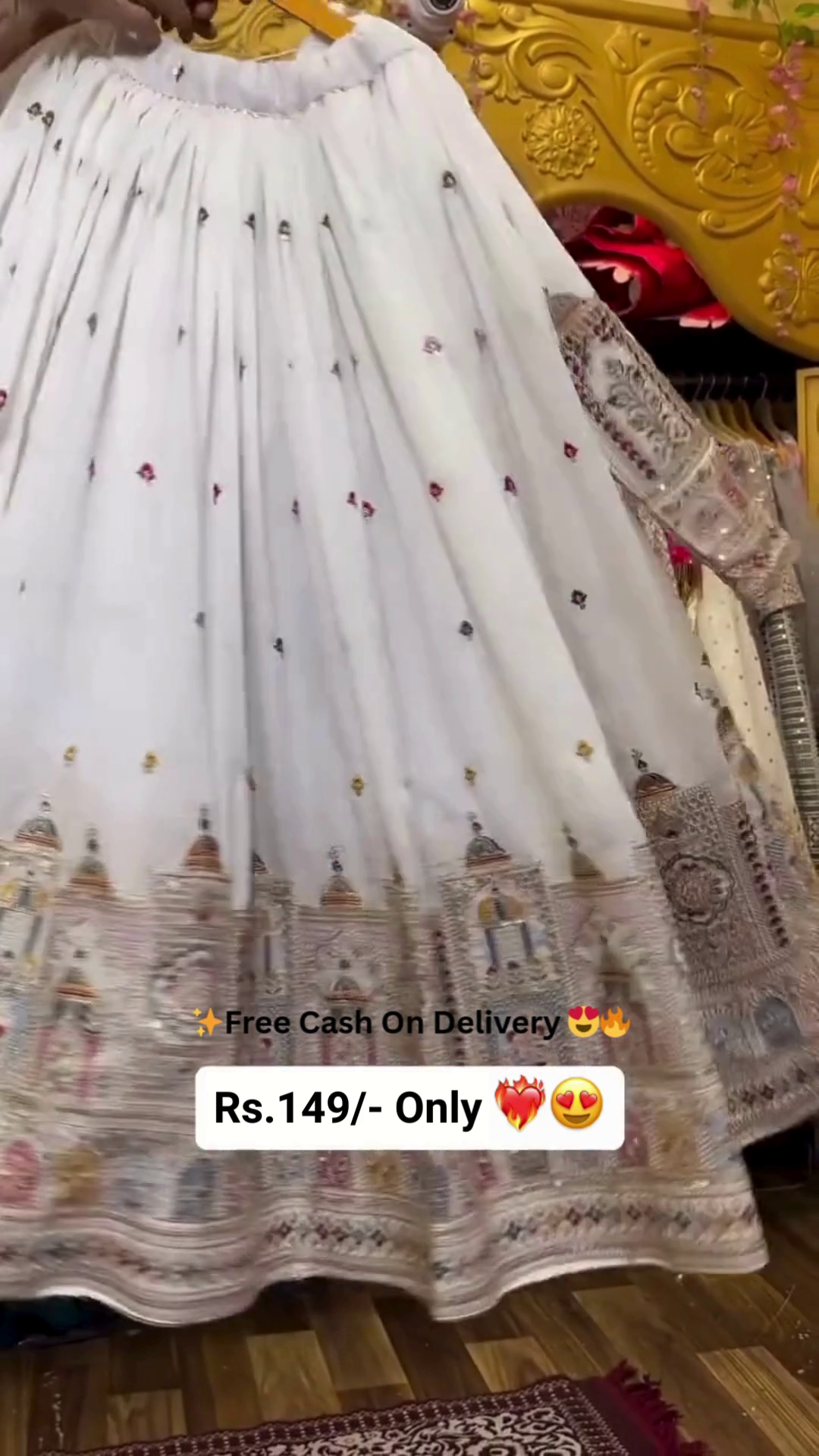 Embroidered Traditional Indian Lehenga Choli Set with White Mirror and Thread Work Jacket, Navy Blue Embellished Inner Kurti, Beaded Tassels and Heavy Multicolor Zari Work Skirt