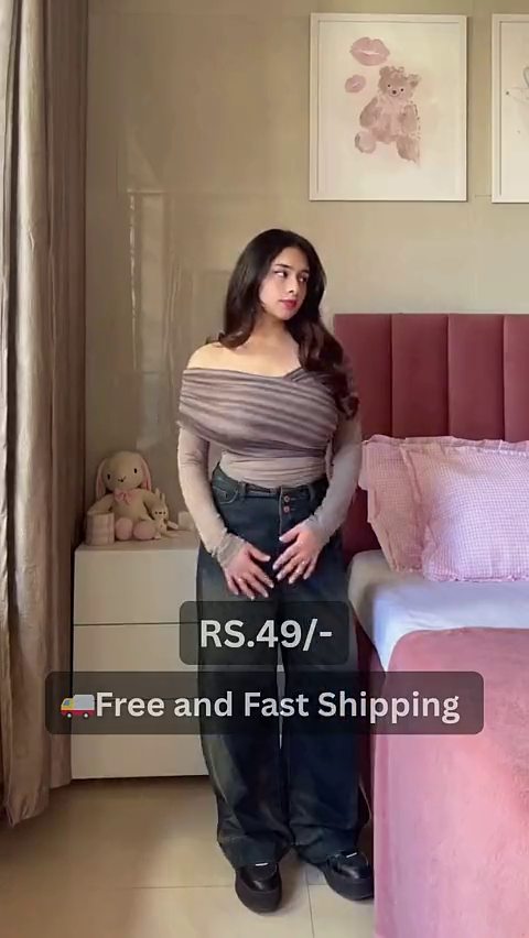 Stylish Off-Shoulder Ombre Blue and Striped Brown Long Sleeve Tops for Women with Comfortable Fit and Trendy Design, Perfect for Casual and Chic Outfits