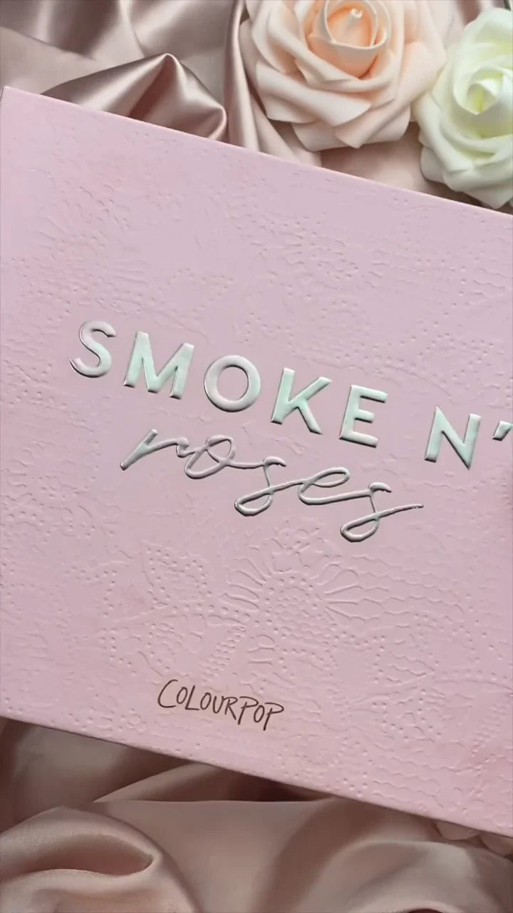 ColourPop Smoke ’N Roses 30-Pan Mega Eyeshadow Palette – Cool Neutrals, Mauves, Smoky Tones & Shimmers for Day to Night Glam