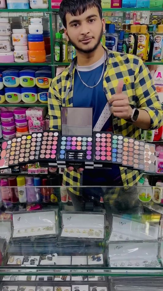 Miss Rose Professional 120 Color Eyeshadow Palette - Vibrant, Multi-Color Makeup Set with Blushes and Applicators for Stunning, Full-Range Makeup Looks