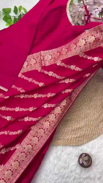 Embroidered Georgette Saree with Elegant Border Detailing – Available in Multiple Colors for Festive and Traditional Occasions