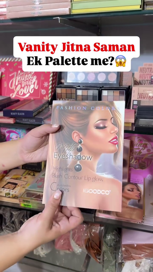 All-in-One Makeup Palette with Eyeshadows, Lipsticks, Blush, and Highlighter for Complete Glam Looks