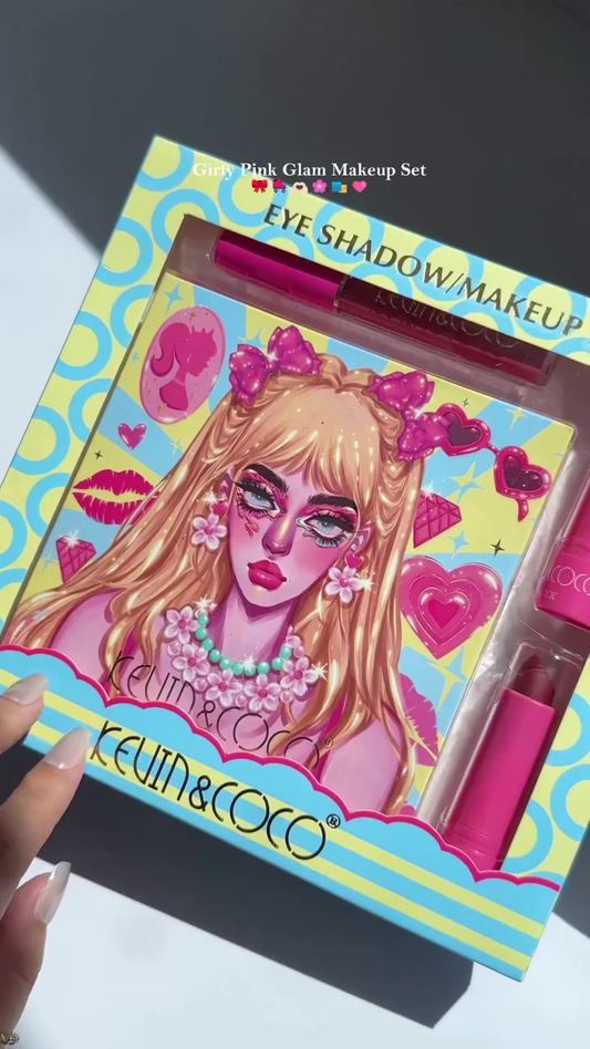 Heart-Shaped Colorful Eyeshadow & Highlighter Palette – Bright Matte & Shimmer Shades