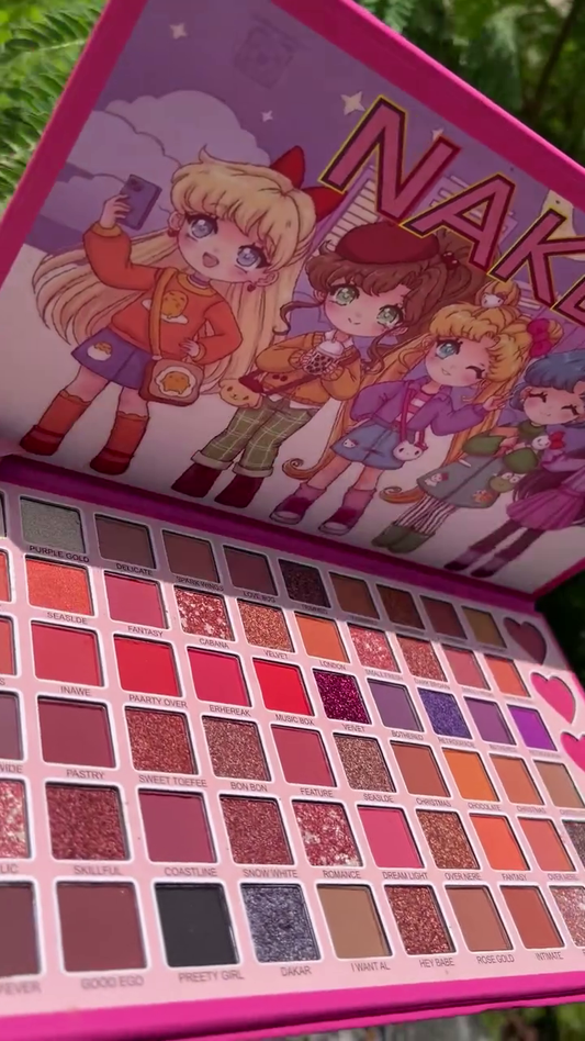 63-Color Anime Theme Eyeshadow Palette – Matte, Shimmer & Glitter Mix