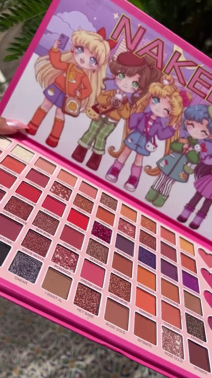 63-Color Anime Theme Eyeshadow Palette – Matte, Shimmer & Glitter Mix