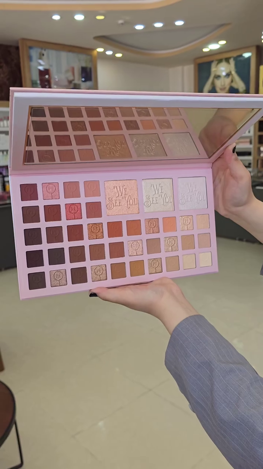 Large 48-Color Nude Eyeshadow Palette – Matte, Shimmer & Highlighter Shades