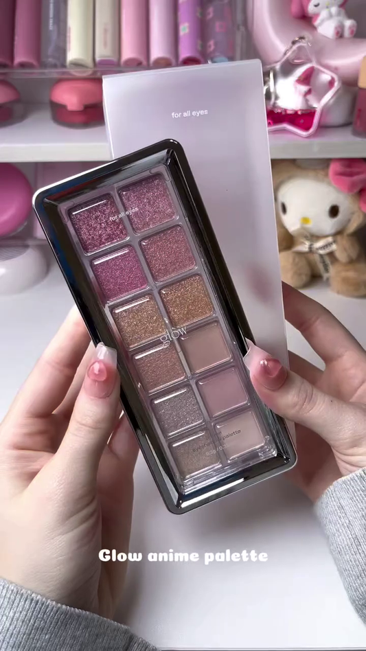 12-Color Pink Champagne Eyeshadow Palette – Shimmer & Matte Mix