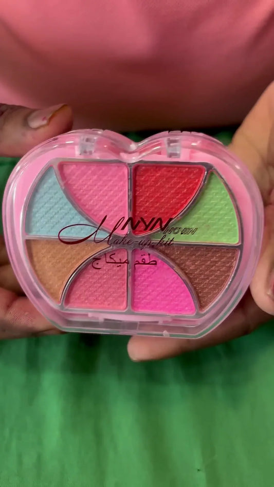 Compact and Cute Heart-Shaped Makeup Kit with Lip Glosses, Blush, and Applicator for a Flawless Look