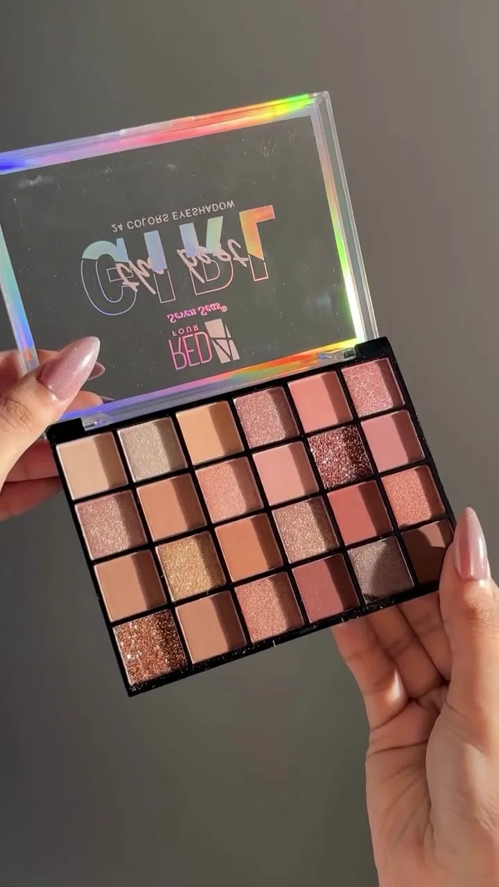 Professional 35-Color Eyeshadow Palette with Matte, Shimmer & Glitter Shades – Highly Pigmented Neutral, Nude & Warm Tones for Daily Wear, Party, Bridal & Smokey Eye Makeup