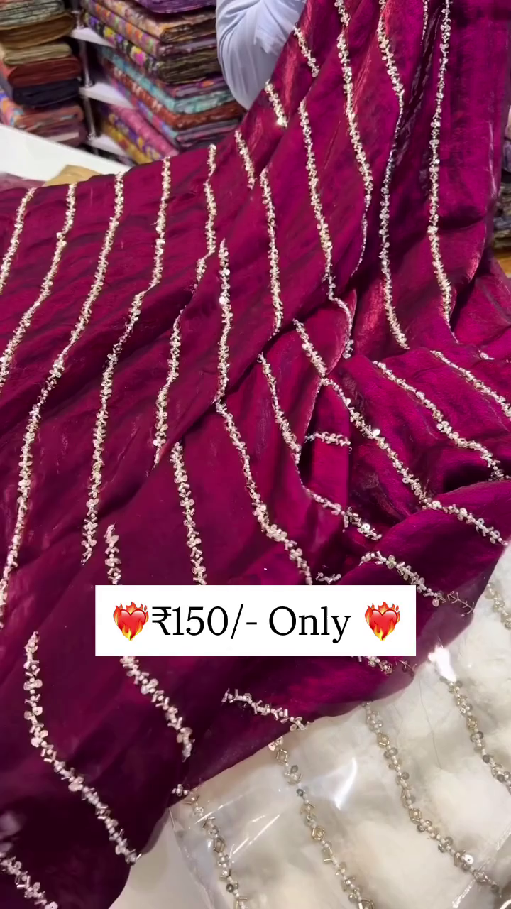 Multi-Color Fabric Rolls with Intricate Beadwork and Elegant Wave Pattern, Ideal for Embellishing and Crafting Projects