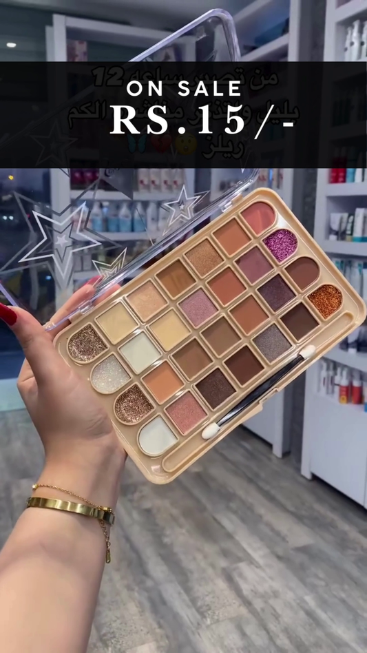 Eyeshadow Palette Featuring a Variety of Matte and Shimmer Shades with Neutral and Warm Tones, Ideal for Daily and Glamorous Looks