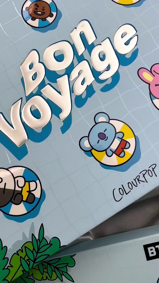 “BT21 Bon Voyage Eyeshadow Palette – 24 Colorful Shades with Matte, Metallic & Shimmer Finishes