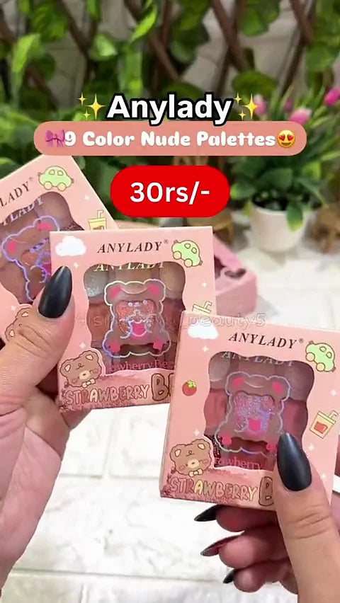 9-Color Nude Eyeshadow Palette – Compact Neutral Makeup Palette with Matte, Shimmer, and Glitter Shades for Natural to Glam Eye Looks