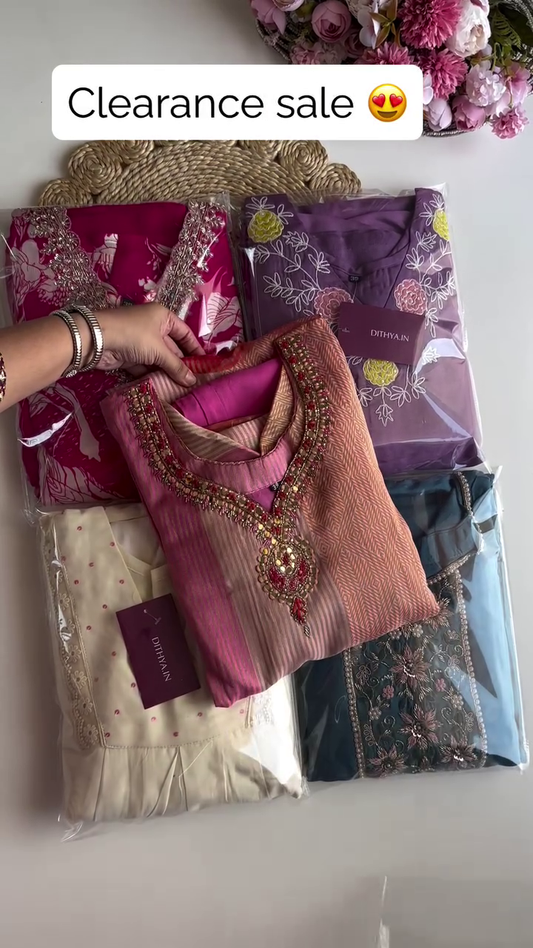 Stylish and Elegant Kurta Set with Intricate Embroidery, Beautiful Floral Patterns, and Detailed Beadwork for Special Occasions and Festive Wear