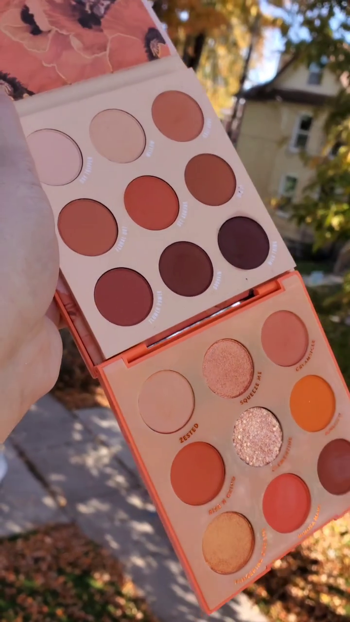 18-Color Warm Neutral Orange Brown Peach Matte and Shimmer Eyeshadow Palette with Highly Pigmented Shades for Everyday Natural Glam Smokey and Bold Eye Makeup Looks