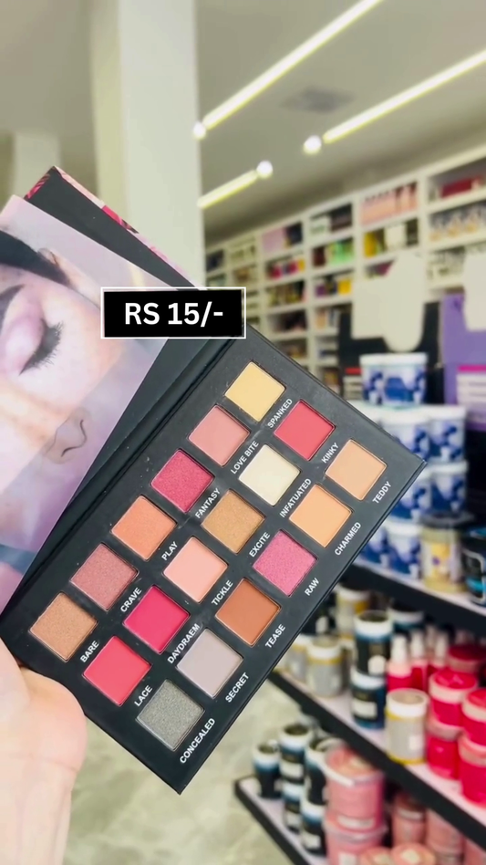 Vibrant 16-Color Eyeshadow Palette with Rich Mattes, Shimmers, and Glittery Shades for Stunning Bold Looks