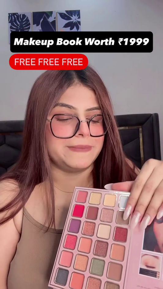 Luxury Makeup Palette Book with Stunning Range of Matte, Shimmer, and Glitter Eyeshadows – Premium Professional-Grade Colors for Versatile Glam Looks