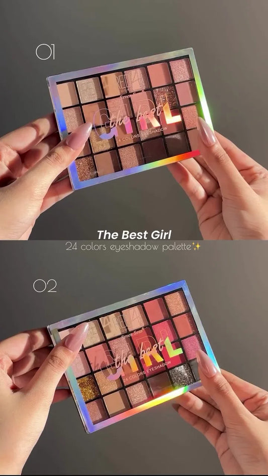 Professional 35-Color Eyeshadow Palette with Matte, Shimmer & Glitter Shades – Highly Pigmented Neutral, Nude & Warm Tones for Daily Wear, Party, Bridal & Smokey Eye Makeup