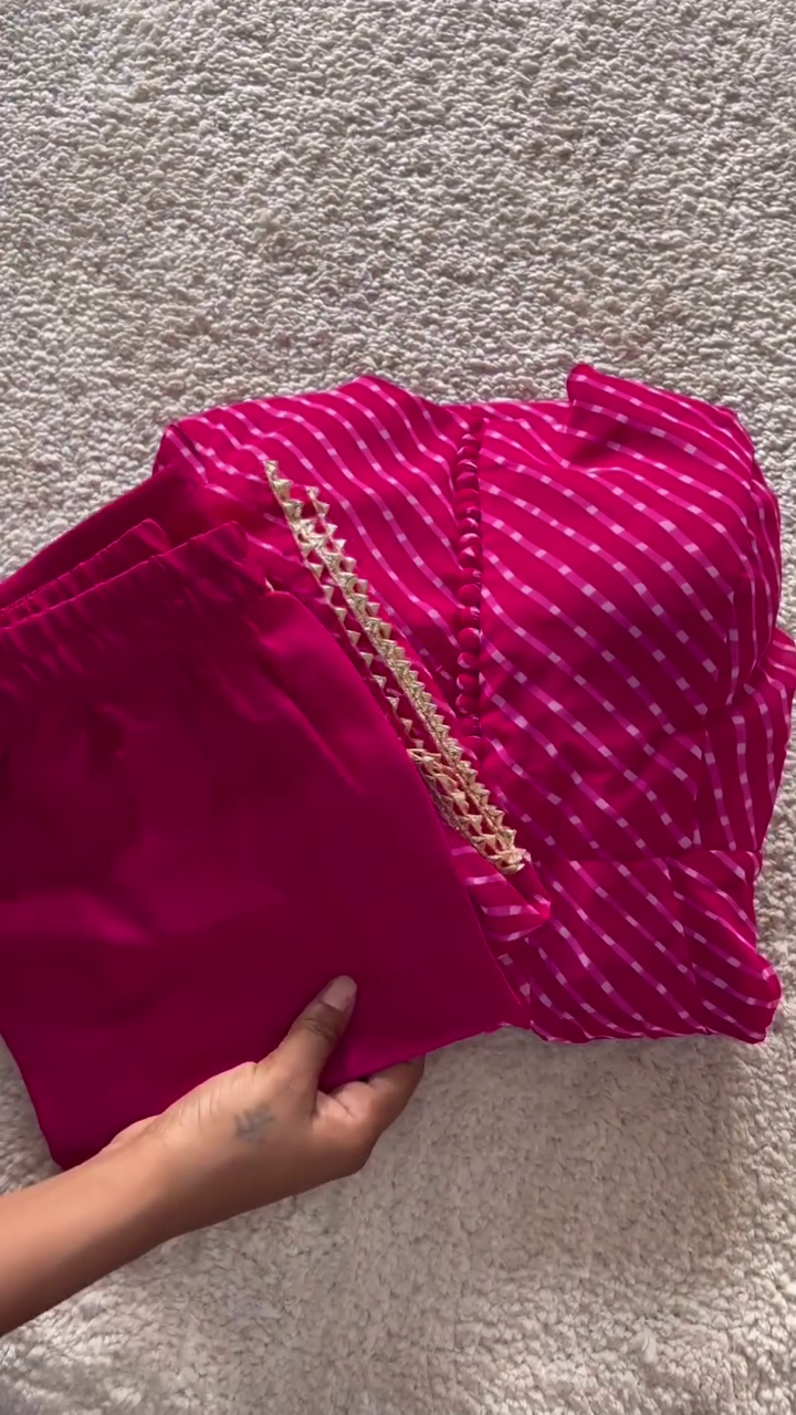 Elegant Pink Striped Long Dress with Intricate Neckline Detailing and Chic Design for a Stylish and Trendy Look