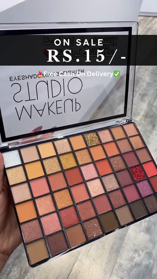Studio Wakend 35-Piece Eyeshadow Palette - Vibrant Matte & Shimmer Shades for Every Look