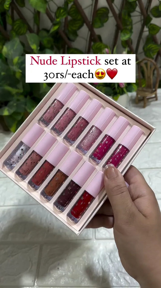 Nude Lipstick Set with Multiple Shades Affordable Long Lasting Lip Color Collection