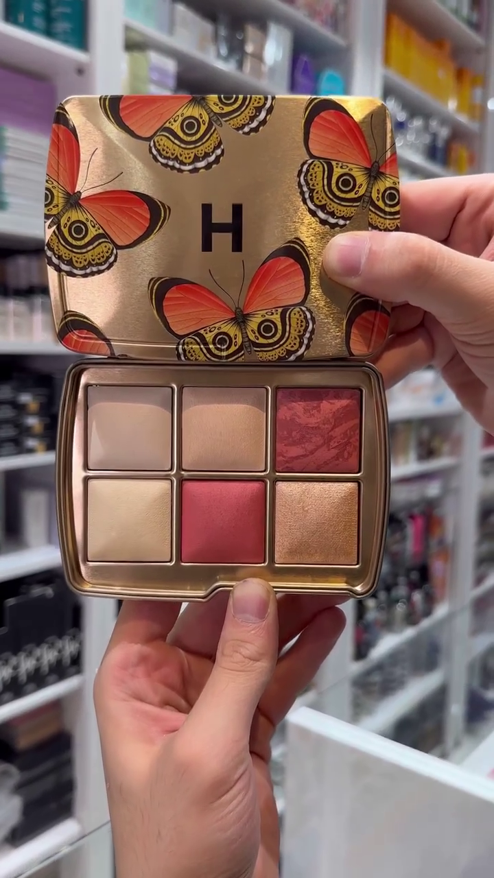 Butterfly Edition 6-Pan Face Palette with Finishing Powders, Blush, Bronzer & Highlighter – Luxurious All-in-One Glow Palette in Limited Edition Packaging for Radiant, Flawless Complexion