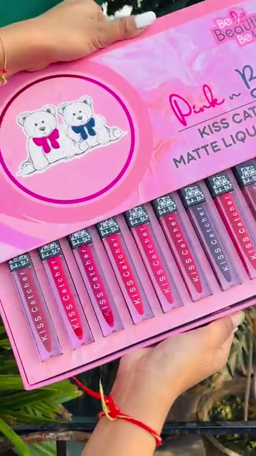 12-Piece Matte Liquid Lipstick Set – Long-Lasting, Smudge-Proof & Highly Pigmented Lip Colors in Bold and Nude Shades – Kiss Catcher Collection for Daily Wear, Party & Professional Makeup