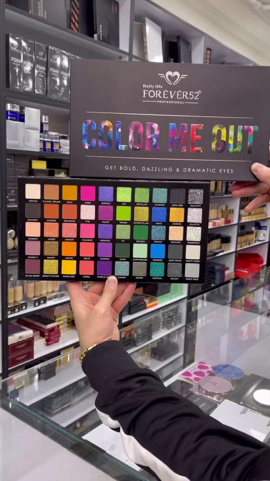 Daily Life Forever52 Professional Color Me Out Eyeshadow Palette – 48 Bold and Vibrant Shades with Matte, Shimmer, and Metallic Finishes, Perfect for Creative, Dazzling, and Dramatic Eye Makeup Looks