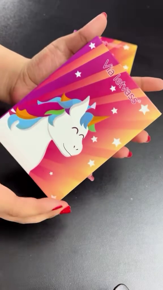 All-in-One Unicorn Professional Makeup Palette, Shimmer and Glitter Eyeshadows, Highlighters, Eyebrow Powders, 4 Concealers and 4 Contour Shades – Complete Face and Brow Kit in Cute Unicorn Packaging