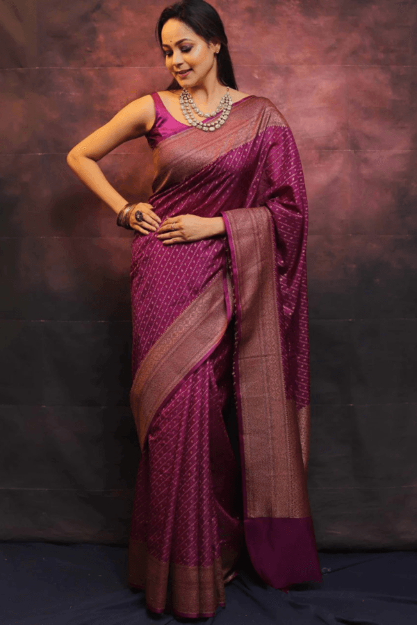 WOMEN CHIC AND COMFORTABLE LINED SAREE FOR EVERY OCCASION - Image 4